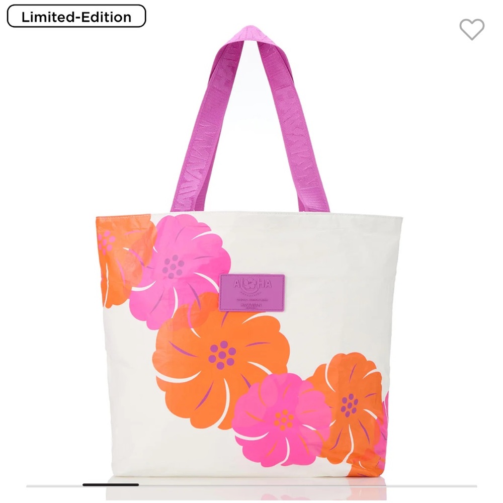 Hawaiian Airlines x Aloha Collections Day Tripper Tote Bag Lei Pualani Pattern